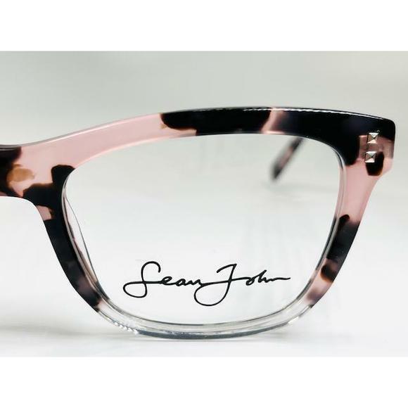 New SEAN JOHN SJLO 612E 653 Pink Tortoise Eyeglasses 53/19/140